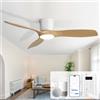 Sofucor 132cm Smart Ventilatore da soffitto con luce, silenzioso ventilatore da soffitto con Alexa/APP, Telecomando, WiFi, 3 Temperature di Colore, DC, Timer, 6 Velocità per Camera da Letto