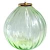 Christus Ampolla Elegante Verde Grande in Vetro Rigato con Gigler in Ottone Dorato - Lampada Decorativa per Atmosfere Accoglienti a Cera Liquida - Ideale per Illuminare e Arredare con Stile