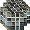 Ledeak Mosaico Adesivi per Piastrelle, 30 Pezzi Impermeabile Piastrelle Adesive Cucina Bagno Decorazione in PVC, 10x10cm Resistenti ai Graffi e Rimovibili Adesivo Murale (Struttura Blu)