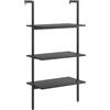 vidaXL Scaffale Pendente a 3 Livelli Nero 64x35x120,5 cm