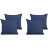 Cieffepi Home Collections Federa Copricuscino MULTICOLOR (Set 4 Federe 40x40 cm, Blu)