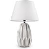 MA MAISON Lampada da Tavolo in Ceramica: Base Effetto Marmo, 42 cm, Colore Bianco per un Tocco di Eleganza e Stile
