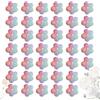 Jtnohx Toppe Floreali Lavorate A Maglia，Fiori all'Uncinetto Applique,40 Pezzi di Fiori Fatti A Mano all'Uncinetto per L'Artigianato,Decorazioni Floreali in Maglia da 2cm(Viola/Verde/Azzurro/Rosa)