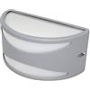diamantlux LEDA 450 applique esterni mezzaluna moderno biemissione silver