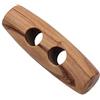 Hartmann-Knöpfe 5 bottoni in legno di ulivo, in vero legno di oliva, ovale, produzione europea, bottoni naturali (35 mm)