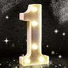 Aslanka Numero 1 argento glitter decorazione LED luce numero 1 numero luci glitterate, adatto per feste di compleanno, baby shower, sfondo matrimonio decorazione della casa, 21 cm (Bianco caldo)