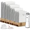 Vacbird Sacchetti Sottovuoto Vestiti con Pompa Sottovuoto Senza Fili, 8 Pezzi (2 Jumbo, 2 Grandi, 2 Medi, 2 Piccoli), Riutilizzabile Buste Sottovuoto Vestiti per Coperte, Piumini, Cuscini, Maglioni