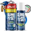 Clima Set ClimaSet - Gas di ricarica per climatizzatore 3 in 1 r134a, olio, sigillante per perdite XL, detergente per climatizzatore e tubo flessibile - Kit Ricarica Gas AC - Ricarica Climatizzatore Auto - 235g