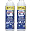 Generisch Refrigerante 3 in 1 per veicoli con aria condizionata, Top Up HC134A, bombola di gas di ricambio per auto, 2 pezzi