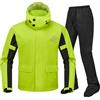 IRON JIA'S Tuta Impermeabile Moto Uomo Abbigliamento Giacca Impermeabile Moto Leggero Antivento Traspirante Moto Bici Alpinismo Verde XL