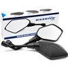 Esselle Parts Coppia Specchietti Retrovisori Moto Cross Scooter Custom Carbon Look M8 M10