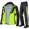 KEMIMOTO Tuta Antipioggia Moto Uomo, Impermeabile 2mm con Strisce Riflettenti, Abbigliamento Pioggia per Motociclisti Traspirante Antivento con Cappuccio a Scomparsa