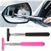 INCNMAD Tergivetro Per Specchietto Laterale 2 Pezzi Retrattile Telescopica per Raschietto Auto, Pulitore di Estensibile per Specchietti Auto, Tergicristallo Specchietto Retrovisore,Tergipavimento Specchiettos