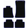 Wielganizator Set di tappetini in velluto nero e blu, adatti per: Alfa Romeo Giulia 2 x 4 (2WD) (2016), berlina (2016), in velluto per auto, 4 pezzi