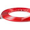 Blausky Modanatura decorativa cromata autoadesiva, con pellicola protettiva, universale, adatta per auto, carrozzeria, finestre, decorazione esterna, colore rosso, 12 mm x 5 m