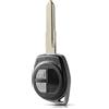 AUTOZOCO Carcasa per Telecomando Chiave Auto a 2 Tasti, Compatibile con Suzuki Swift, Opel Agila, Suzuki Grand Vitara, Celerio, Ignis, Jimny, SX4 S-Cross, Alto V, Splash, Liana, Baleno, Nissan Pixo