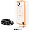 TOOMUME Cover Chiave TPU, Custodia Chiave Adatto per Peugeot 206 207 307 308 407 2008 3008 4007 5008 Citroen C1 C2 C3 C4 Picasso Berlingo, Copri Chiavi Guscio Chiave Auto Telecomando - Flip Key