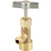 TOMETURE Adattatore Apribottiglie R134a in Ottone con Filettatura SAE 1/4, Valvola di Sicurezza con Protezione Rondella, Controllo Perdite per Bomboletta Refrigerante