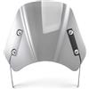 evomosa Parabrezza universale per moto Parabrezza per fari da 5'' - 7'' Moto (Grigio)