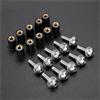 QIBBEI Universale Kit Bulloni Carenatura 5MM 10PCS Viti Parabrezza Dadi In Gomma Per X-ADV Per Integra 750 Per FORZA-125 250 300(Argento)