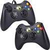Vexnaro 2 per Controller Compatibile con Xbox 360 Confezione, Joystick Ergonomico und Dual Vibration, Controllo Preciso, Gamepad USB con Cavo, Compatibile con Windows XP/7/8/10