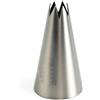 Graziano Beccuccio Grande Stella Aperta in Acciaio Inox - Ø 1,3 cm, 6 Punte, Compatibile con Adattatore Grande - Ideale per Panna, Creme e Ghiaccia Reale - Modello 824