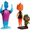 Mattel Disney Pixar Elemental - Set Personaggi alla Scoperta di Element City, Wade, Ember e Clod, 3 action figures snodate ispirate al film, alte da 5 a 13 cm, giocattolo per bambini, 4+ anni, HMM09