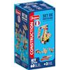 JEUJURA - Set fai da te da 3 anni - 60 pezzi in legno - Set di costruzione educativo con viti, dadi, ruote, cacciavite e chiave - Apprendimento Motricità e Creatività Made in France - 8598