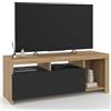 IDMarket - Mobile TV MALO 110 cm in legno con mobile nero