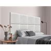 DHOME Testiera Imbottita Composta da Pannelli Autoadesivi Intercambiabili in Velluto Letto Lusso Camera da Letto Imbottita (Bianco, 160cm)