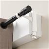 ESON CASA Set di 2 supporti per aste per tende regolabili per bauli di tapparelle, non è necessaria alcuna perforazione, facile da installare, altezza da 14,5 a 24 cm, per aste da Ø19, 25, 28 mm