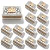 Dorunova Set 12 Scatoline Portaconfetti Prima Comunione Bomboniere Legno Calice Bimbo Bimba (Stile C)