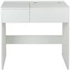 AVANTI TRENDSTORE -Lenna - Tavolo da trucco in legno laminato con 1 cassetto ed 1 a ribalta con specchio integrato. Dimensioni LAP 78x78x37cm