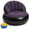 Qnbonrich Divano gonfiabile, poltrona gonfiabile, impermeabile, pouf con superficie floccata, divano ad aria, per esterni, interni, divano da campeggio, per soggiorno, giardino, terrazza (viola)