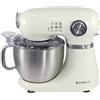 SWISS HAUS - Impastatrice multifunzione - 1000W - 12 velocità - Ciotola in acciaio inox da 5L - Frusta, frusta e gancio impastatore - Collezione Lake Geneva Cream - Testa sollevabile di sicurezza
