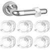 INCNMAD Fermaporte per Maniglie 6 Pezzi Trasparente Fermaporta Maniglia Proteggi Maniglie Porte Interne Ferma Porta da Pavimento Protezione Per Finestre (Stile 1)