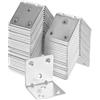 CHIHEUNG 50 staffe angolari a forma di L con fori da 5 mm, 40 x 40 x 40 mm, in acciaio argentato, staffe ad angolo retto per legno, mobili, mensole