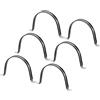 Unifizz 6 fascette stringicavo da 150 mm, morsetti isolati con cuscinetto in gomma, in acciaio inossidabile 304, staffa a forma di U, supporto per tubo flessibile per tubi