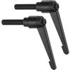 QUARKZMAN 2Pz M10 x 40mm Manopole Regolabili con Filettatura Maschio Nero | Pulsante di Bloccaggio a Scatto Rapido Rotante, per Macchine Tornio