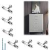 YNDD T Pomelli per Mobili Argento, Tiretti Cucina Cucina Moderni Foro Singolo Maniglie Armadio Cameretta Maniglia Cassetto In Lega di Zinco per Camera da Letto Guardaroba Porta Armadietti Decorazione