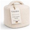 TALIDA Fermaporta in tessuto Teddy, 1,6 kg, con manico, rivestimento lavabile, con chiusura lampo, pesante, aspetto moderno, sacco di sabbia (1, beige)