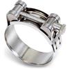 KINETOX 4 fascette stringitubo a bullone snodate in acciaio inox 56-59 mm Fascette stringitubo T Bolt per tubo di scarico Heavy Duty Fascette anticorrosione Quick Release