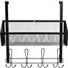 Focenat Appendiabiti per porta, appendiabiti per porta, appendiabiti per porta, senza trapano, appendiabiti per porta, in acciaio inox, ganci per porta, per camera da letto, bagno/cucina