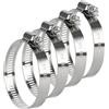 AIWXEEU 4 Pezzi Fascette Stringitubo Set, Fascette Metalliche 91-114 mm, Fascettes in Acciaio Inox, Fascetta Stringitubo Regolabile
