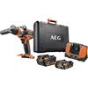 AEG BSB18CBL-X02C Trapano Avvitatore a Percussione Brushless 18V, Impugnatura Ergonomica, Include Batterie 2.0Ah e 4.0Ah, Mandrino Estraibile 13mm