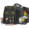 H HZXVOGEN HVM205P 205A Saldatrice MIG MAG Pulsato, 230V 5 in 1 Saldatrice Multiprocesso per Alluminio, Controllo Sinergico con Ampio Display LED