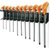 Beta 97TTX/SP11 - Serie di 11 chiavi maschio piegate con impugnatura per viti con impronta Torx con supporto