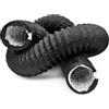 H&C VENT Tubo flessibile di scarico - con alluminio - Isolamento PVC - Tubo flessibile - Uscita di ventilazione tubo flessibile per condizionatori d'aria, asciugatrice (nero, Ø 160 mm - 3 m)