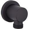 Keenware KSA-186 Lunar Luna - Raccordo a gomito rotondo per doccia, in ottone, colore: Nero
