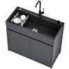 KSDBGVF All-in-One Lavandino da Cucina Autoportante con Vasca Profonda, Rubinetto e Mobiletto Inferiore a Doppia Anta, Meuble Lavello Adatto per Cucina, Giardino, Balcone, Lavanderia, Officina.
